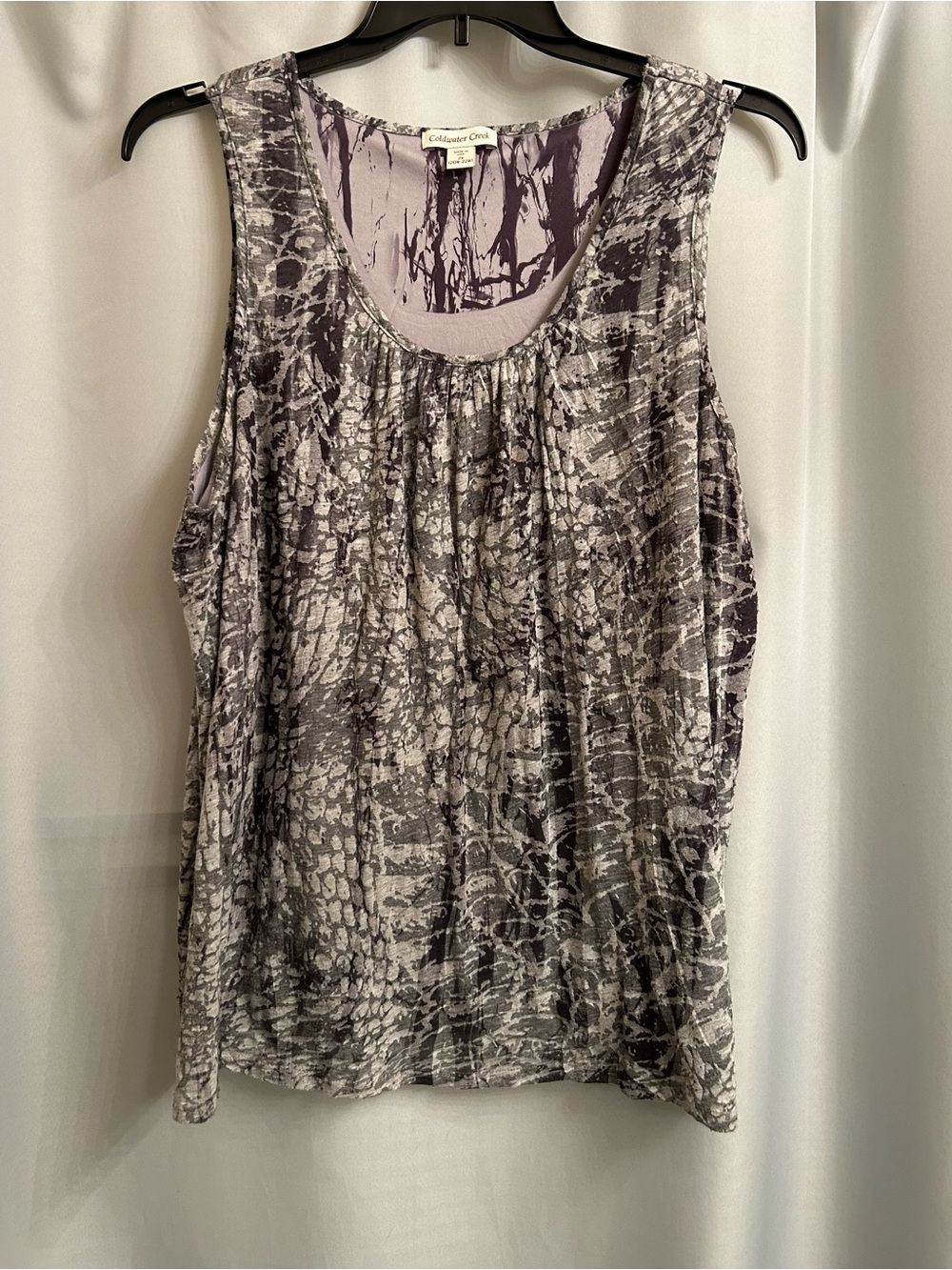 Coldwater Creek Women's Printed Tank Top in Gray